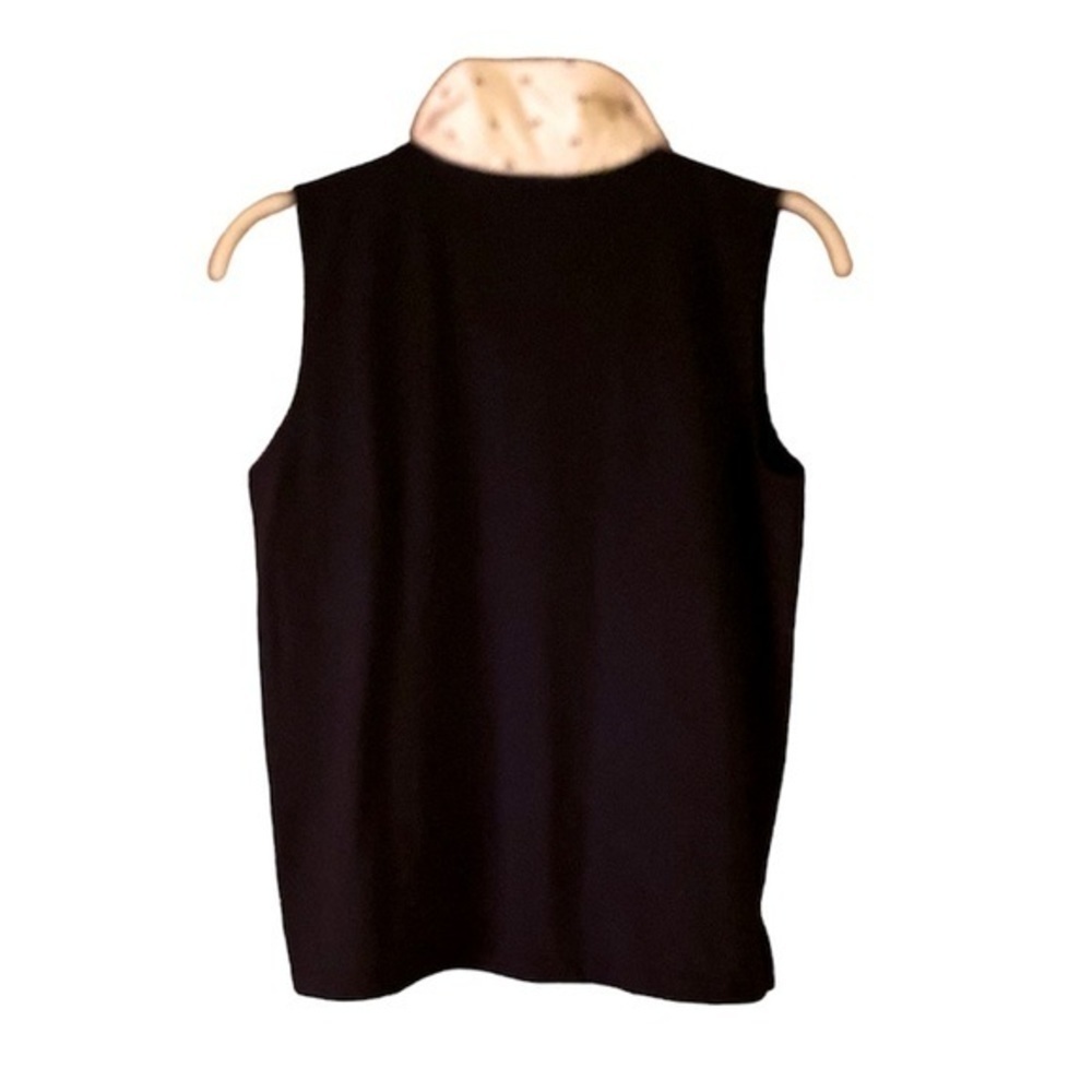 J Chaus Black Sleeveless V-Neck Top Medium - Picture 2 of 6
